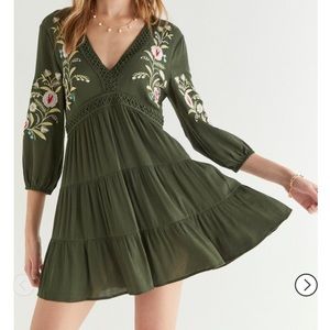 Francesca’s Lessie Flower Embroidered Dress
